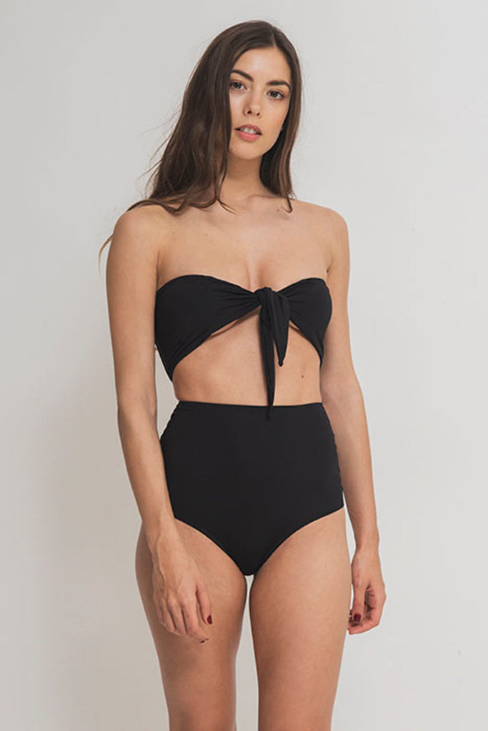 faded line ada bikini recycled polyamide black swimwear collection