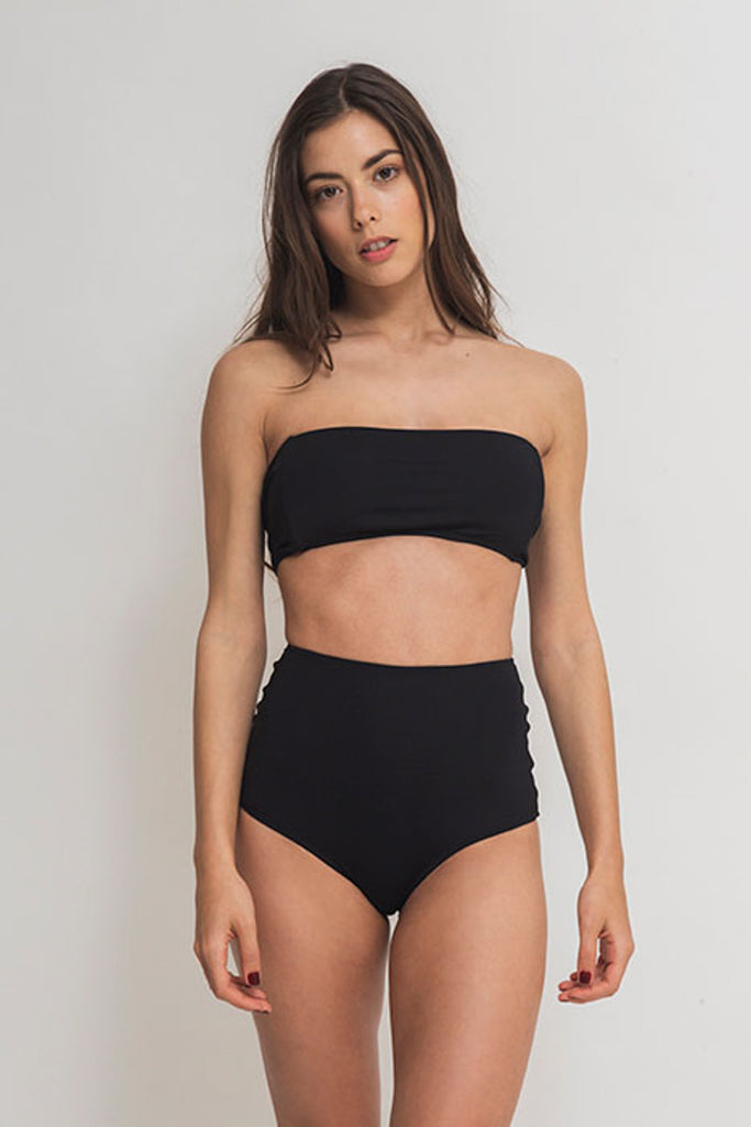 faded line ada bikini recycled polyamide black swimwear collection