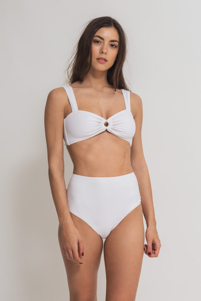 faded line judit bikini recycled polyamide white swimwear collection