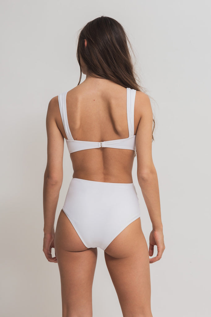 faded line judit bikini recycled polyamide white swimwear collection