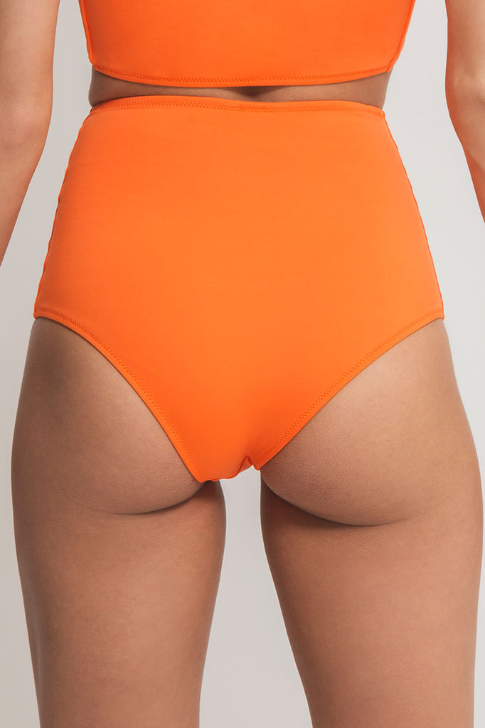 faded line ada bikini bottom recycled polyamide orange swimwear collection