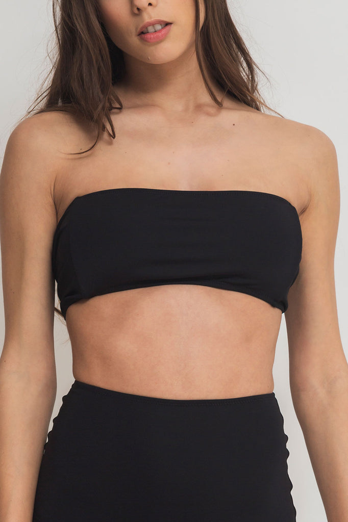 faded line ada bikini top recycled polyamide black swimwear collection