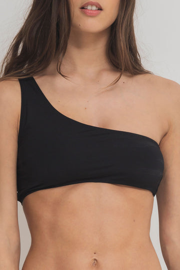 faded line amaya bikini top recycled polyamide black swimwear collection