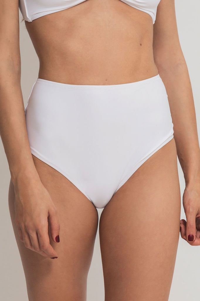 faded line judith bikini bottom recycled polyamide white swimwear collection