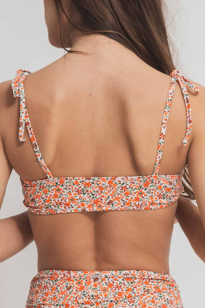 faded line lia bikini top recycled polyamide floral print swimwear collection