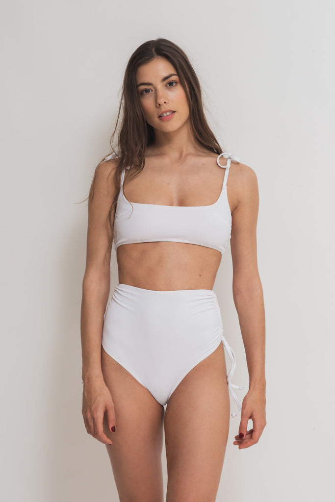 faded line lia bikini recycled polyamide white swimwear collection